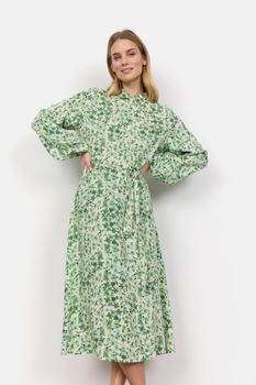 Grönblommig klänning stl XS-XL