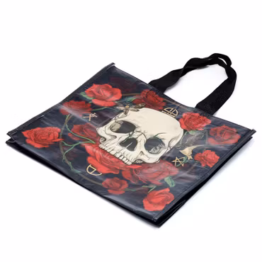 Shoppingväska skulls & roses
