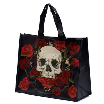 Shoppingväska skulls & roses