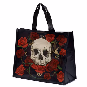 Shoppingväska skulls & roses
