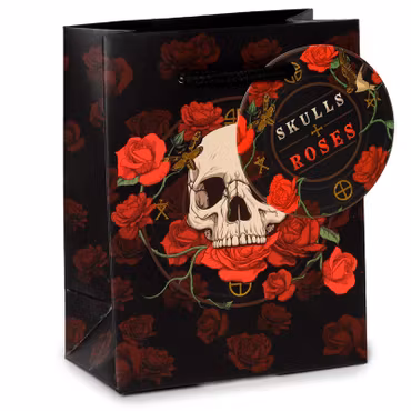 Presentpåse skulls & roses