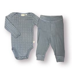 Blått set body & byxor stl 68