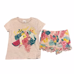 Lila t-shirt & shorts stl 98/104