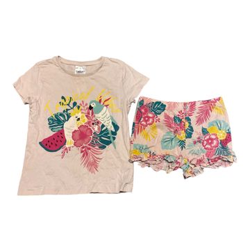 Lila t-shirt & shorts stl 98/104