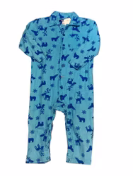 Blå flanellpyjamas stl 86/92
