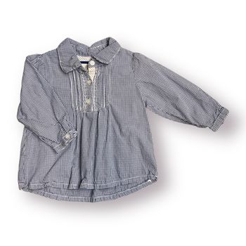 Blårutig blus stl 74