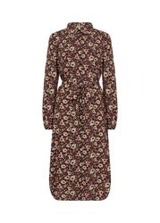 Rödblommig klänning stl S-XXL