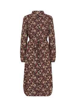Rödblommig klänning stl S-XXL