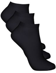 3-pack svarta ankelsockar