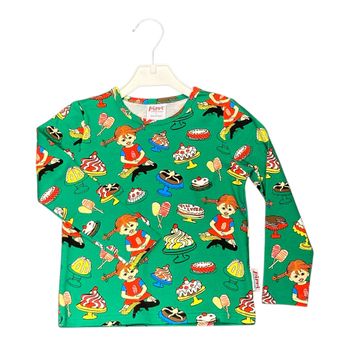 Grön tröja Pippi stl 122