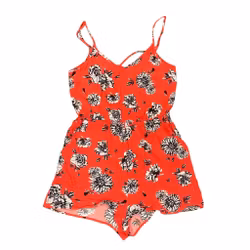 Röd playsuit stl 38