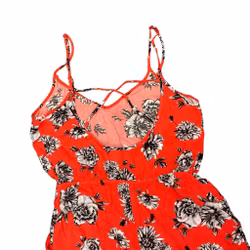 Röd playsuit stl 38
