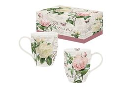 2-pack muggar med rosor