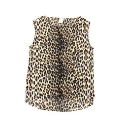Leopardmönstrad topp stl 36