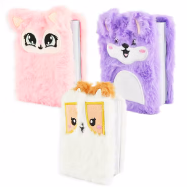 .Fluffig anteckningsbok 3 olika