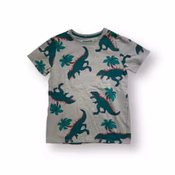 Grå t-shirt dinos stl 134