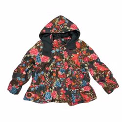 Blommig täckjacka stl 98/104