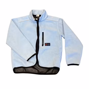 Ljusblå vindfleece stl 122/128