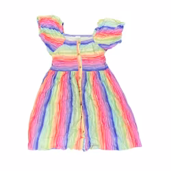 Randig klänning stl 146