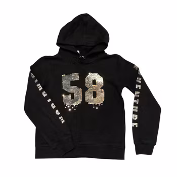 Svart luvtröja stl 146/152