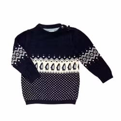 Blå stickad tröja stl 86