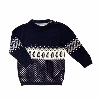 Blå stickad tröja stl 86