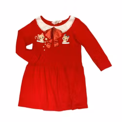 Röd julklänning stl 98/104