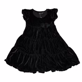 Mörkgrön sammetsklänning stl 98/104