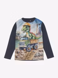 Blå tröja dino stl 86-128