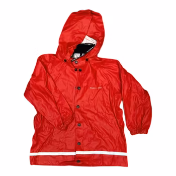 Röd regnjacka stl 110/116