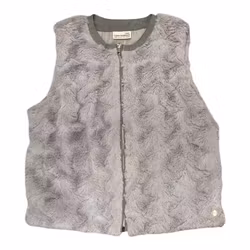 Grå pälsväst stl 146
