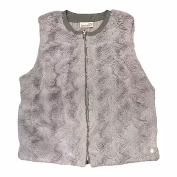 Grå pälsväst stl 146