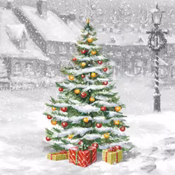 Lunchservetter julgran