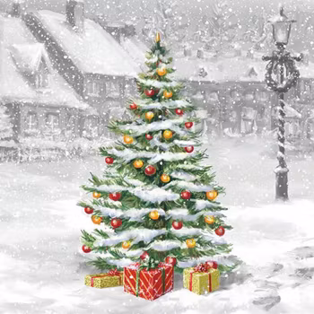 Lunchservetter julgran