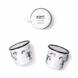 Emaljmugg Pippi Långstrump