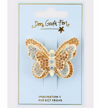 Hårklämma guldfjäril