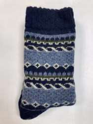 Blå ullsockor stl 28/30 & 31/33