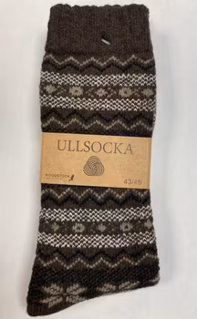 Bruna ullsockor stl 43/45