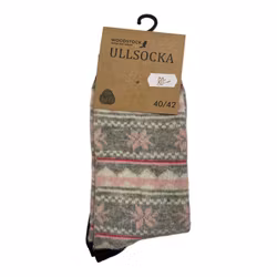 Rosa ullsockor stl 40/42