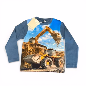 .Blå tröja grävmaskiner stl 86-128