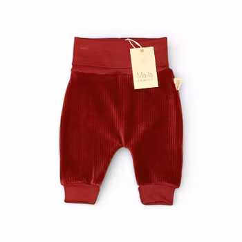 Röda velourbyxor stl 56-74