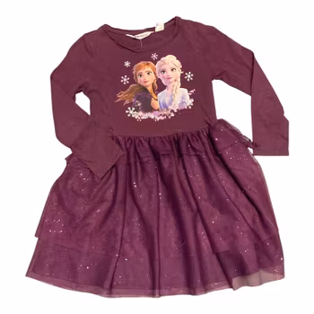 Lila tyllklänning stl 110/116