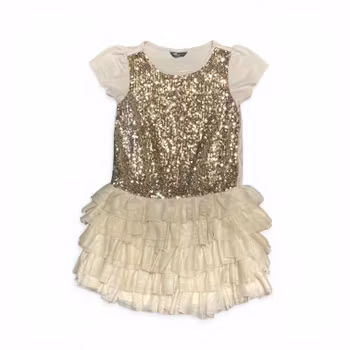 Paljettklänning stl 122