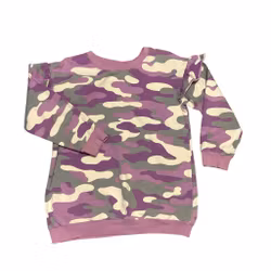 Lilamönstrad collegetröja stl 128