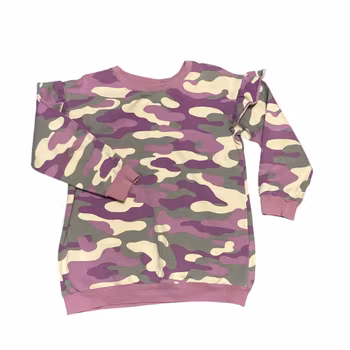 Lilamönstrad collegetröja stl 128