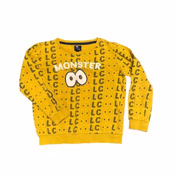 Gul collegetröja stl 122/128