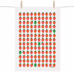 Kökshandduk jordgubbar