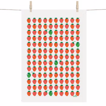 Kökshandduk jordgubbar