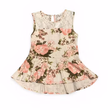 Blommig topp stl 146/152