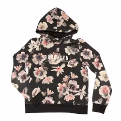 Blommig luvtröja stl 146/152